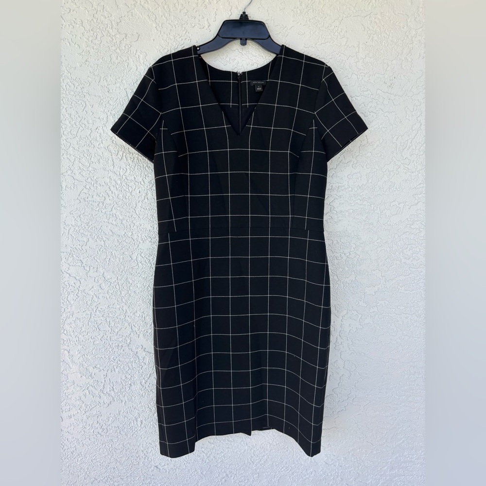 Classic window pane Ann Taylor dress